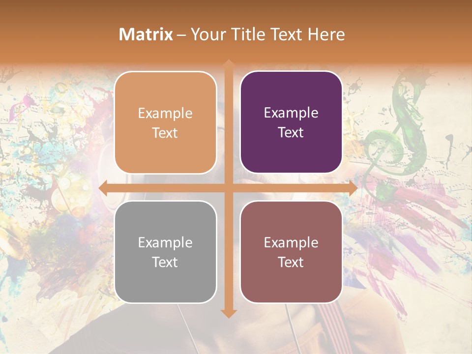 Energy Girl Headphones PowerPoint Template