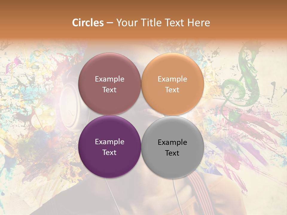 Energy Girl Headphones PowerPoint Template