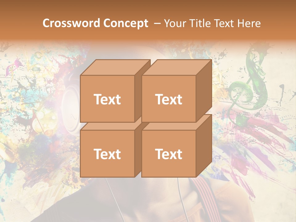 Energy Girl Headphones PowerPoint Template