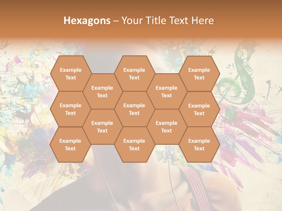 Energy Girl Headphones PowerPoint Template