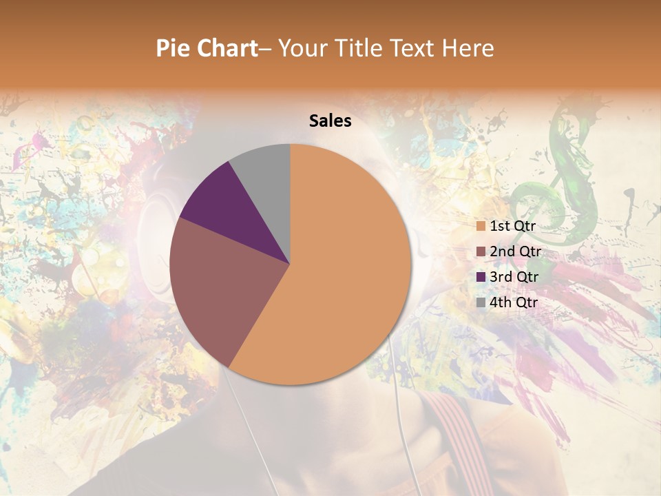 Energy Girl Headphones PowerPoint Template