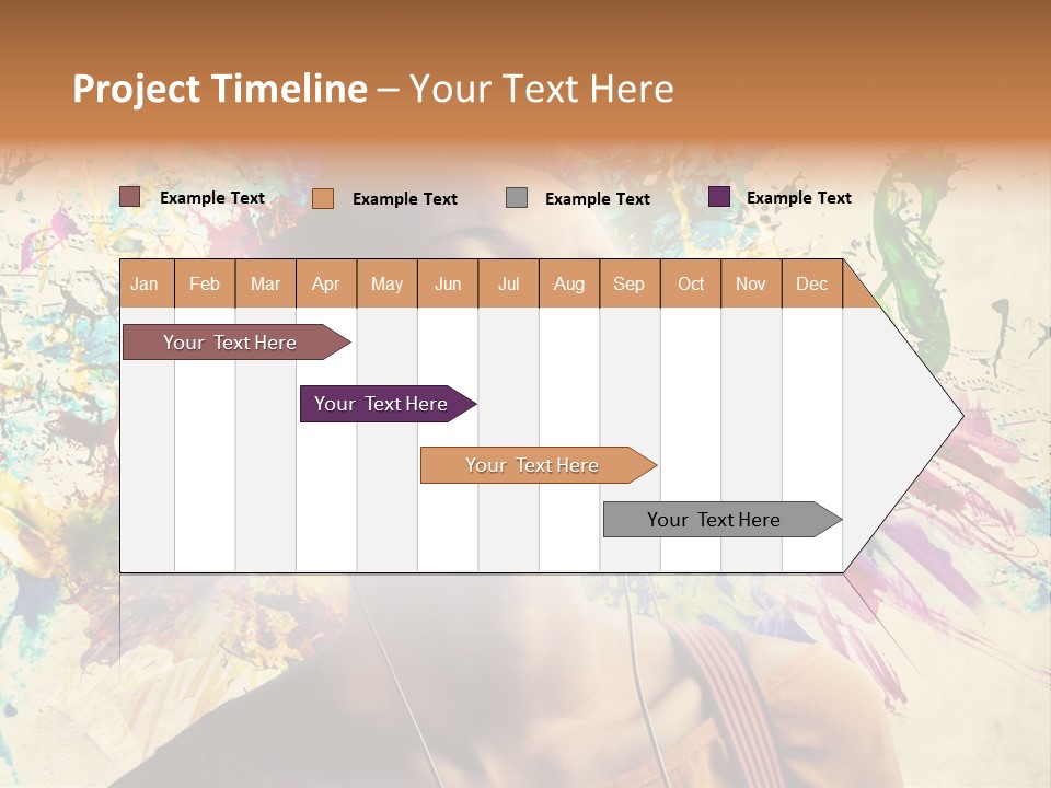 Energy Girl Headphones PowerPoint Template