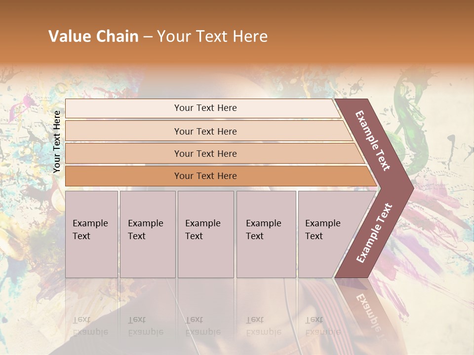 Energy Girl Headphones PowerPoint Template