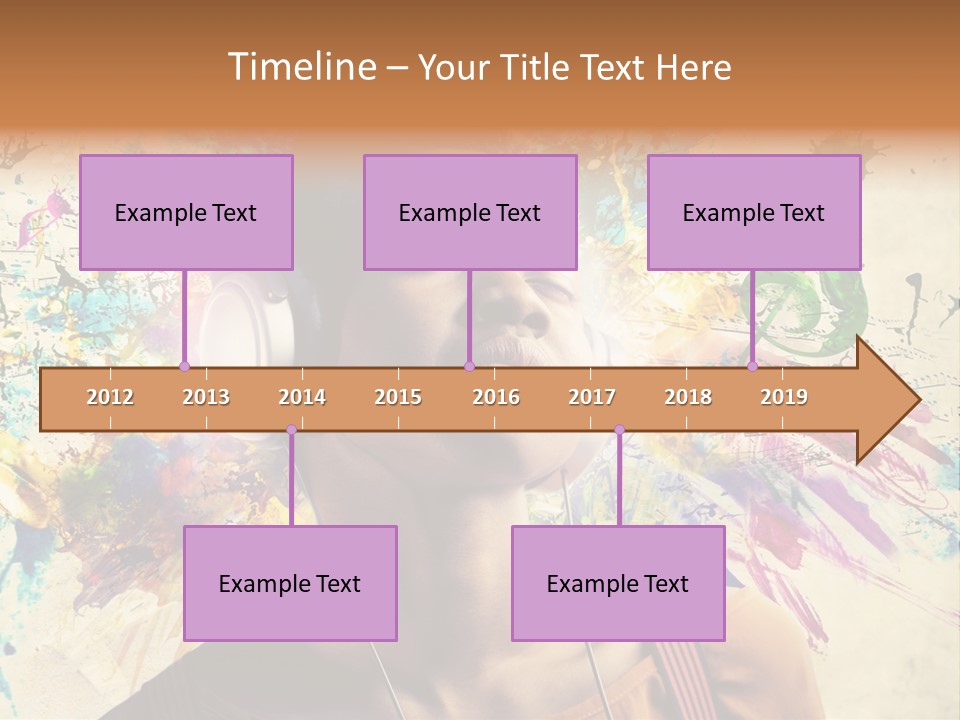 Energy Girl Headphones PowerPoint Template