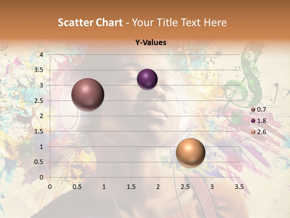 Energy Girl Headphones PowerPoint Template