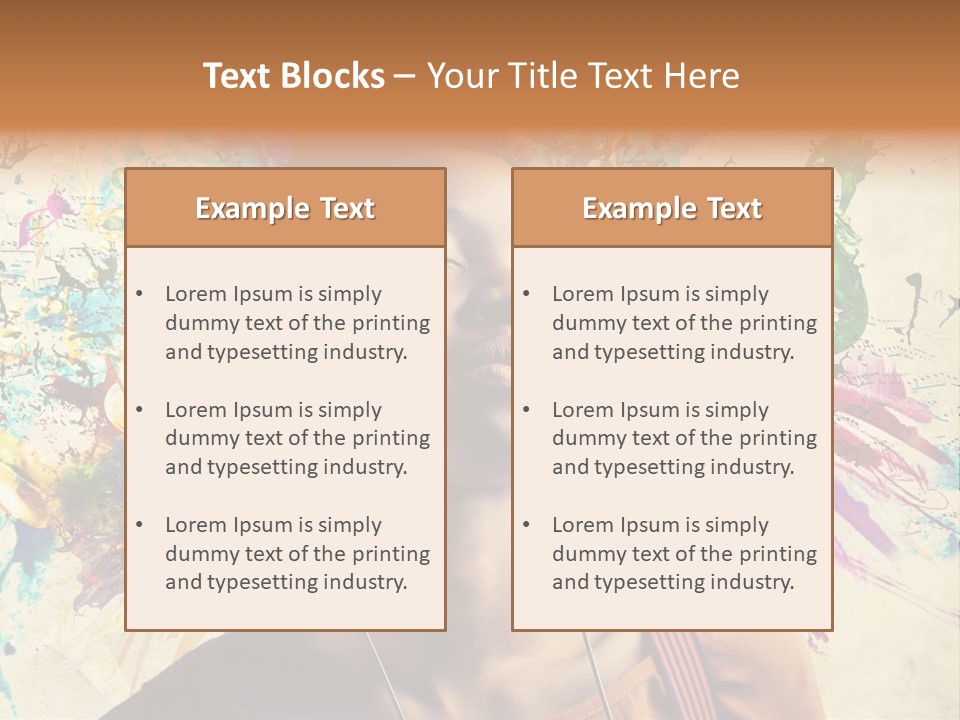 Energy Girl Headphones PowerPoint Template