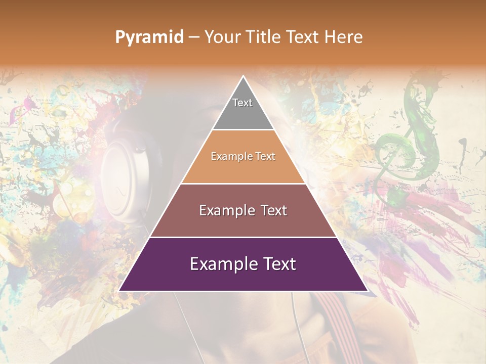 Energy Girl Headphones PowerPoint Template