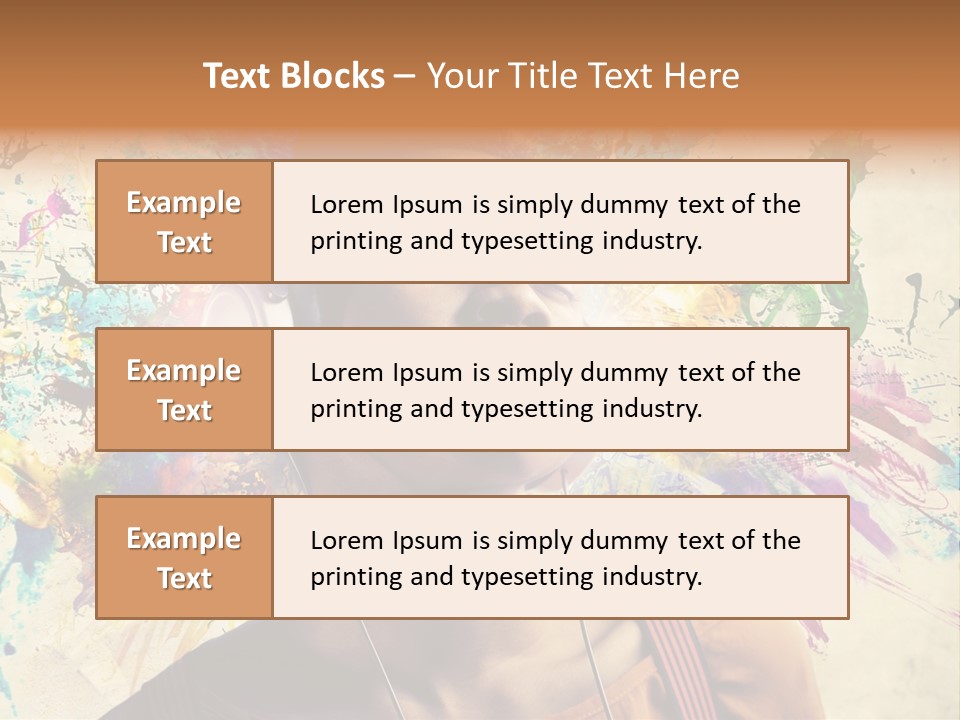 Energy Girl Headphones PowerPoint Template