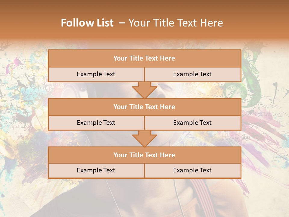 Energy Girl Headphones PowerPoint Template