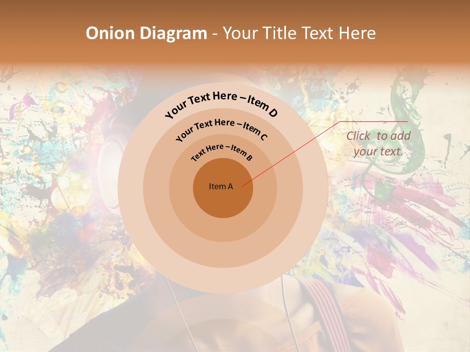 Energy Girl Headphones PowerPoint Template