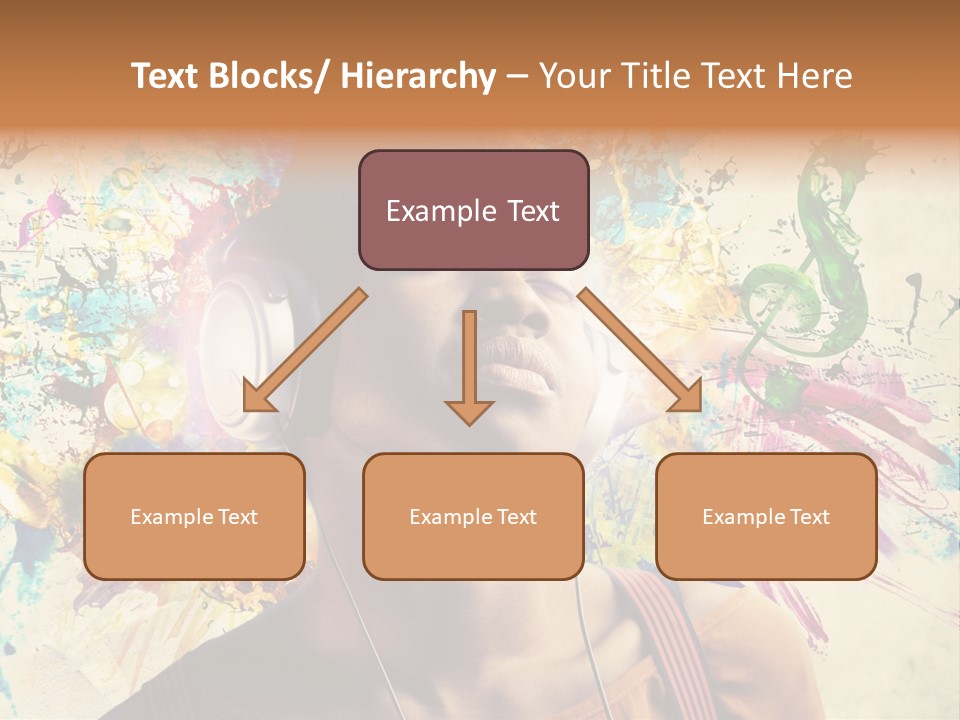 Energy Girl Headphones PowerPoint Template