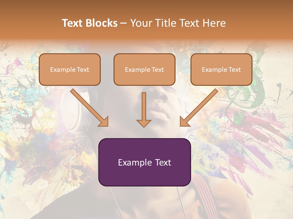 Energy Girl Headphones PowerPoint Template