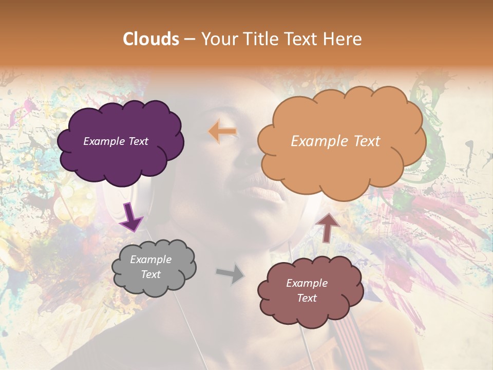 Energy Girl Headphones PowerPoint Template