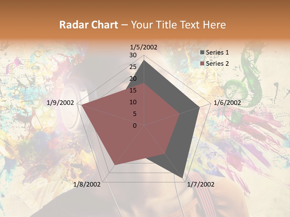 Energy Girl Headphones PowerPoint Template