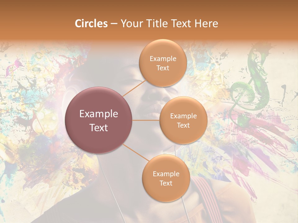 Energy Girl Headphones PowerPoint Template