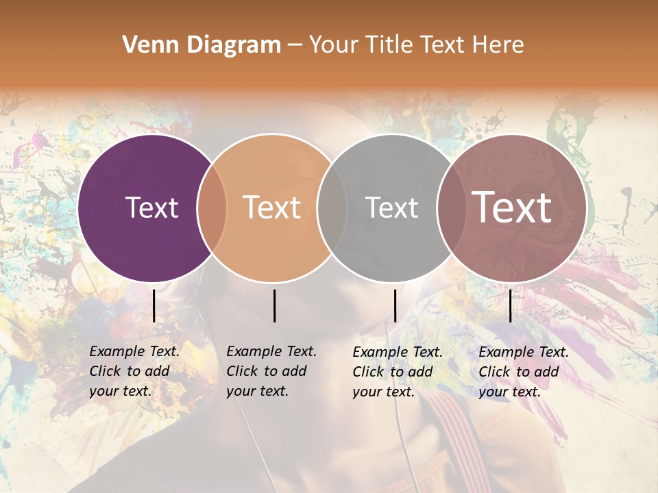 Energy Girl Headphones PowerPoint Template