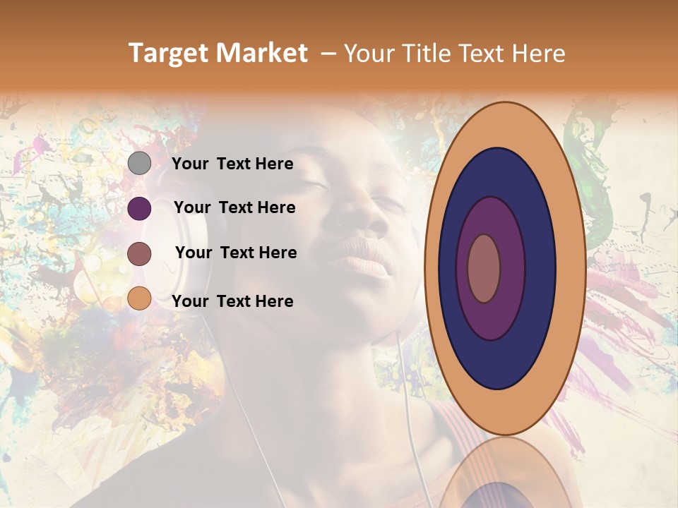 Energy Girl Headphones PowerPoint Template