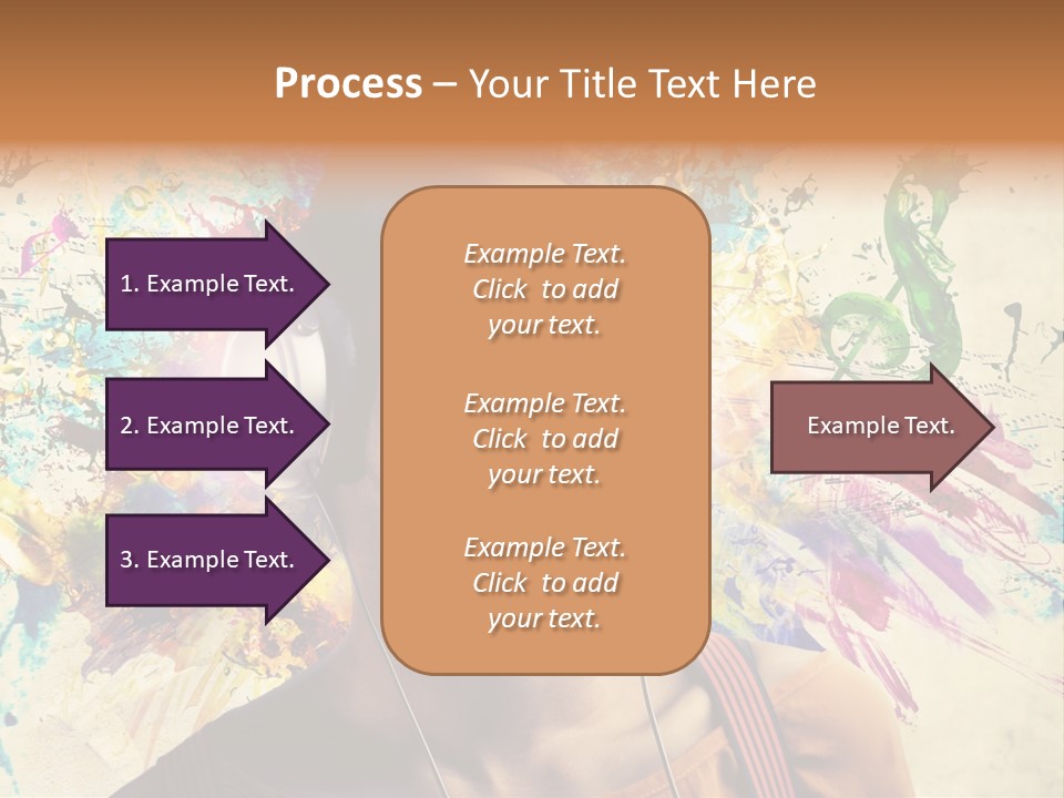 Energy Girl Headphones PowerPoint Template