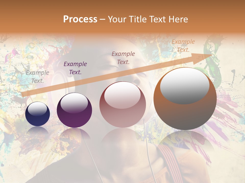 Energy Girl Headphones PowerPoint Template