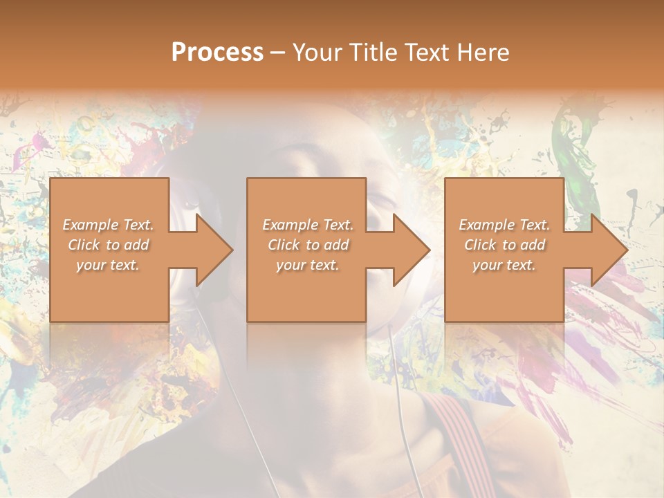 Energy Girl Headphones PowerPoint Template