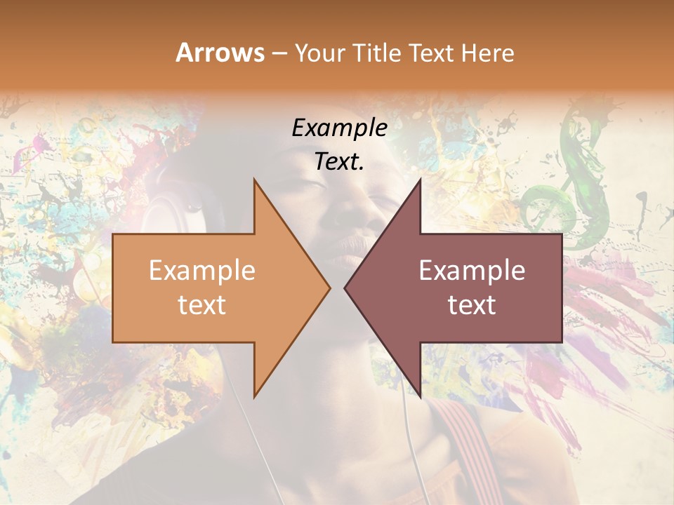 Energy Girl Headphones PowerPoint Template