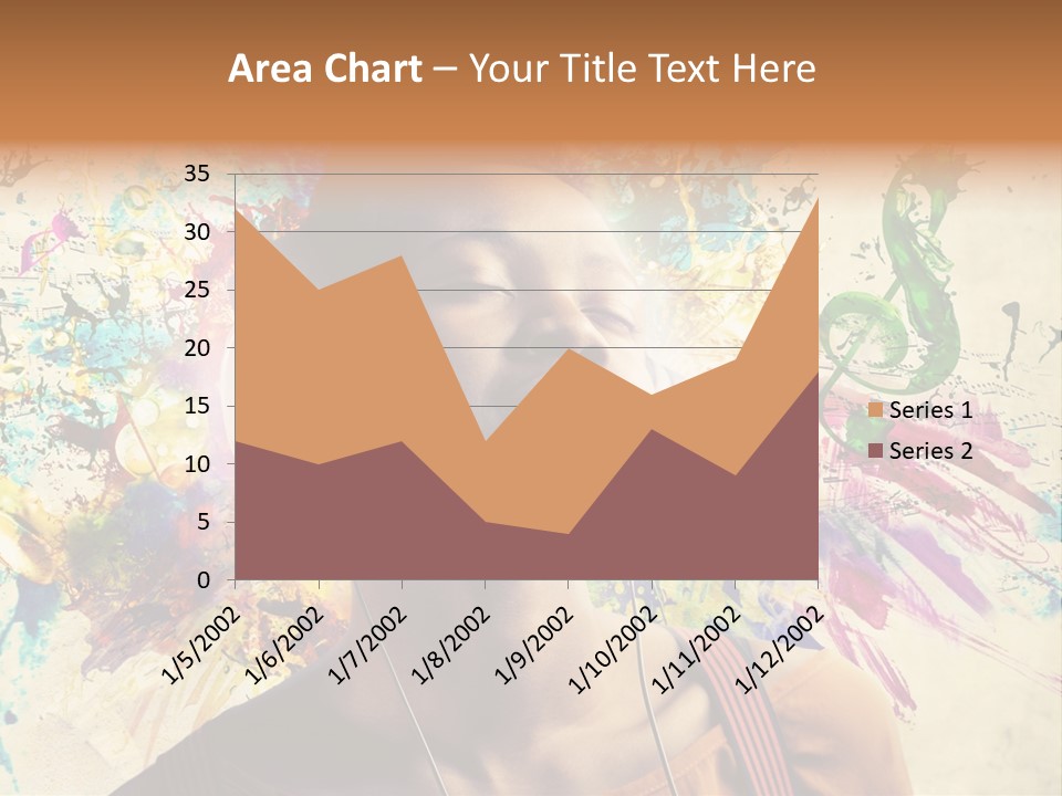 Energy Girl Headphones PowerPoint Template