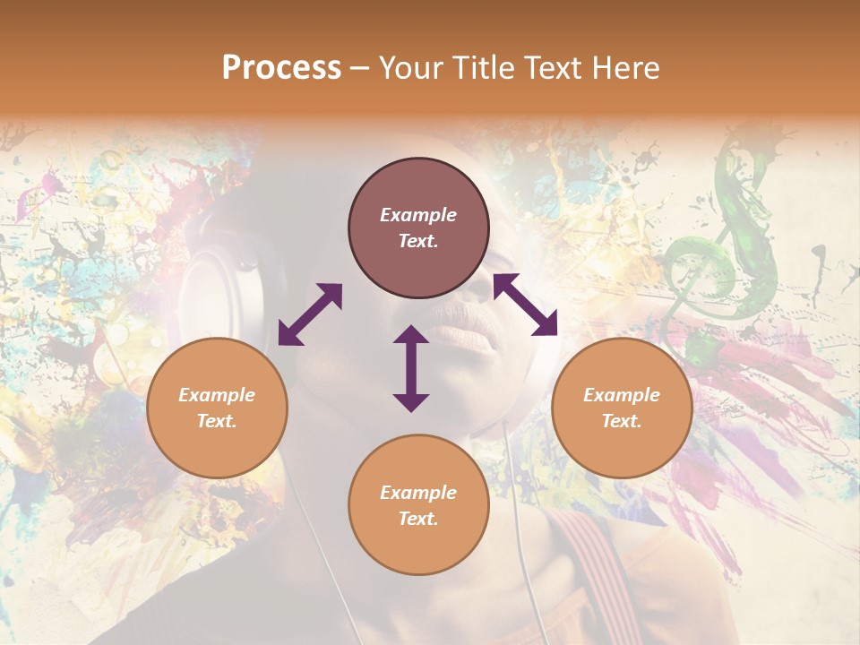 Energy Girl Headphones PowerPoint Template