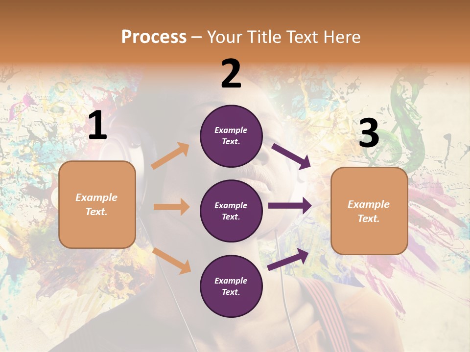 Energy Girl Headphones PowerPoint Template