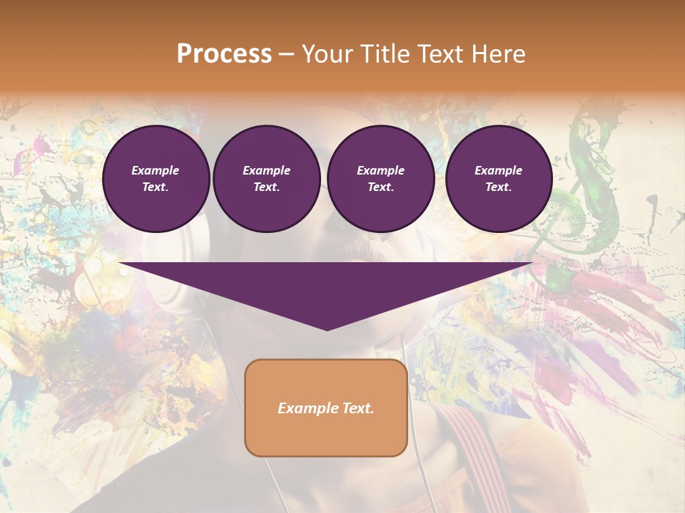 Energy Girl Headphones PowerPoint Template