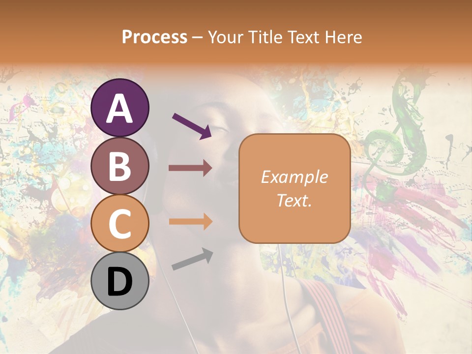 Energy Girl Headphones PowerPoint Template