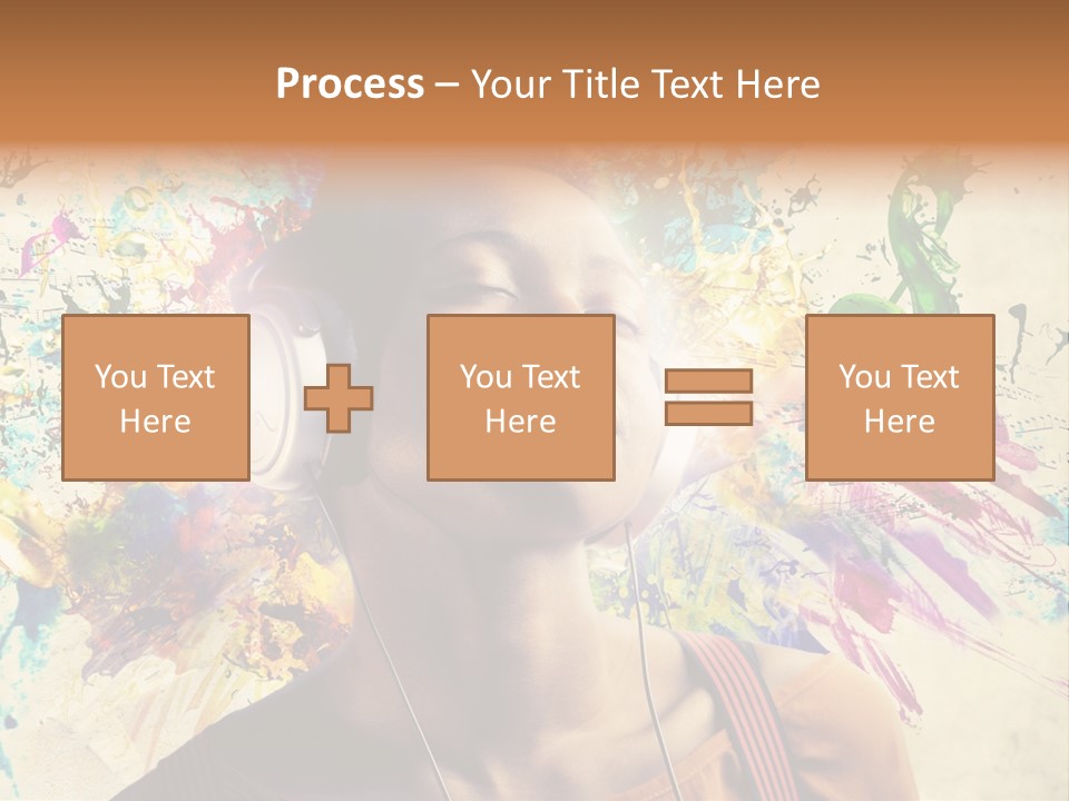 Energy Girl Headphones PowerPoint Template