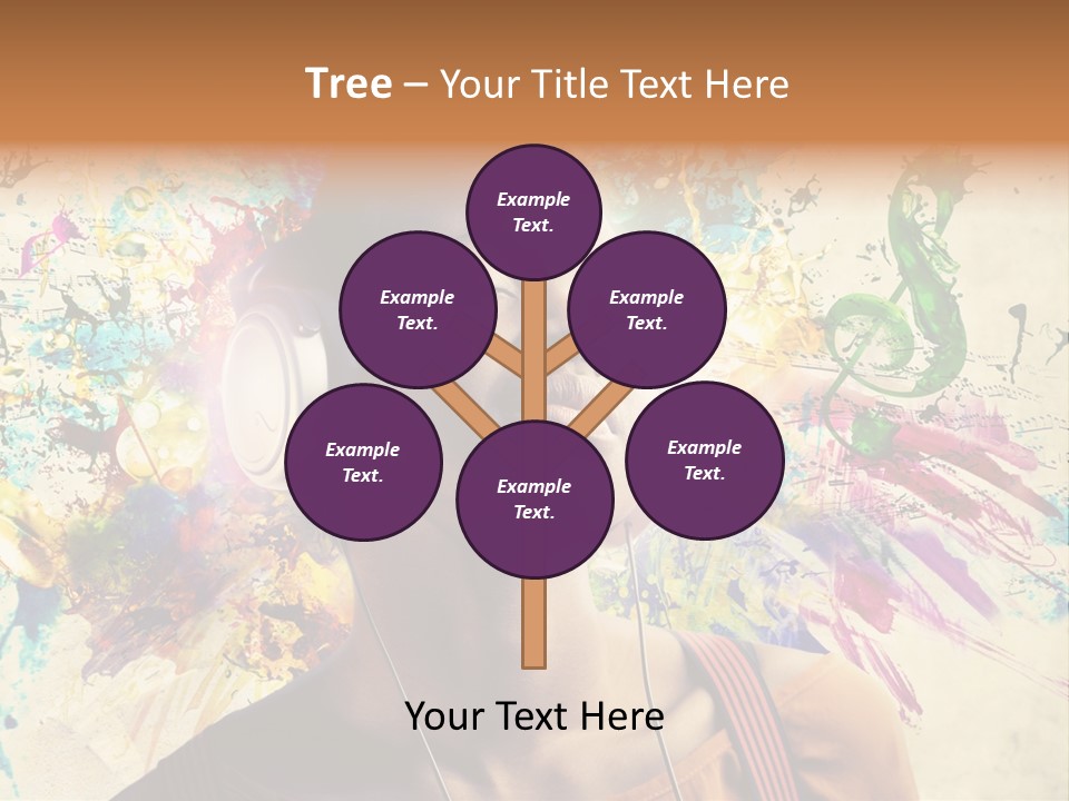 Energy Girl Headphones PowerPoint Template