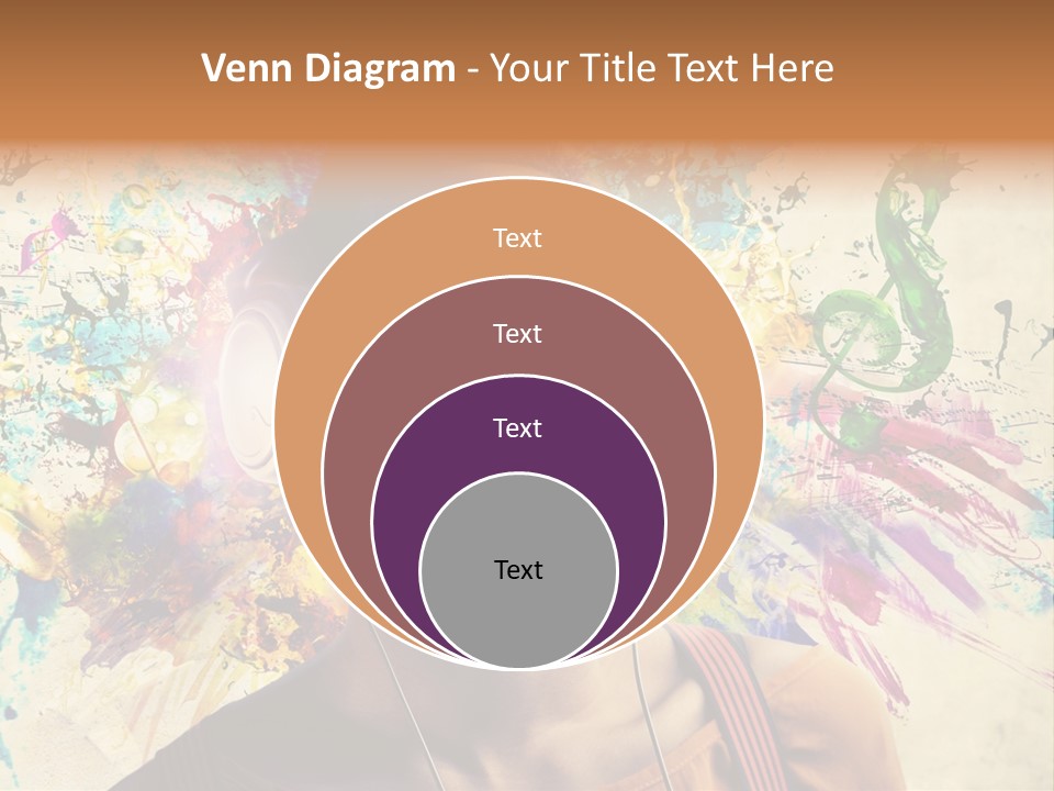 Energy Girl Headphones PowerPoint Template