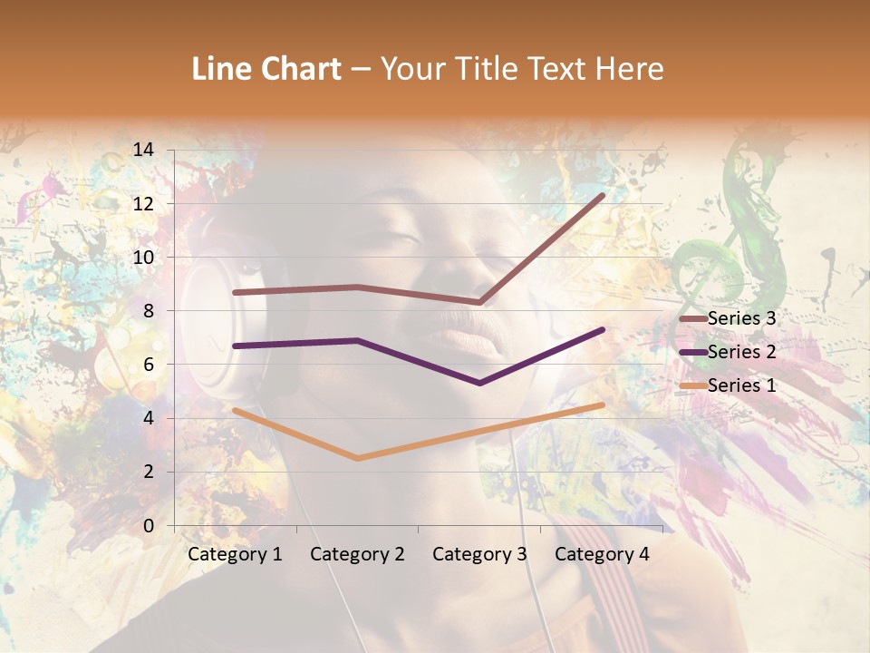Energy Girl Headphones PowerPoint Template