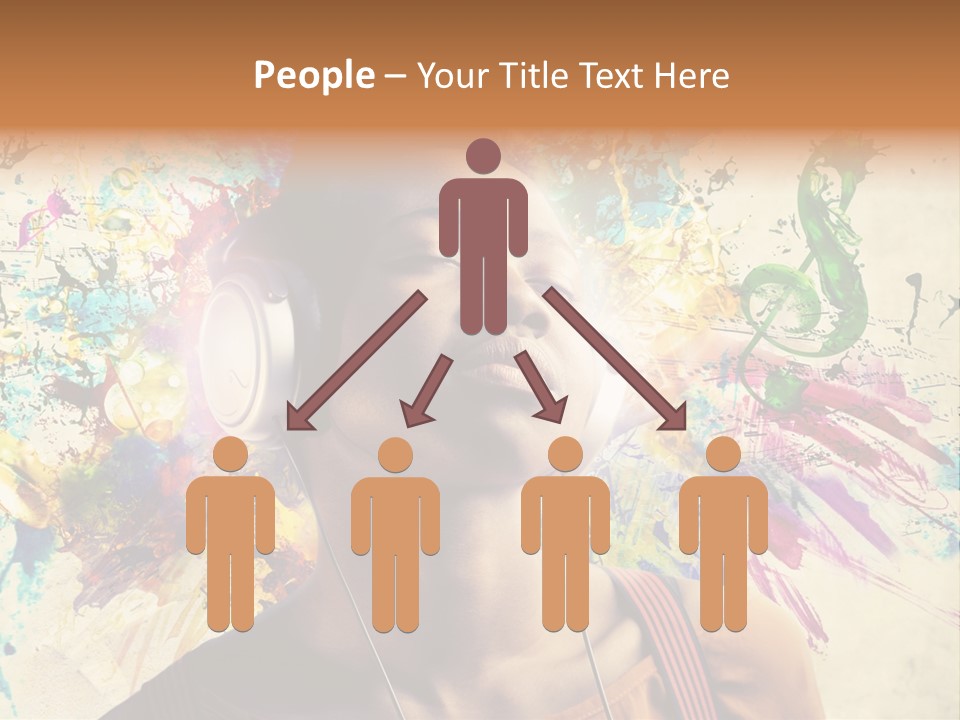 Energy Girl Headphones PowerPoint Template