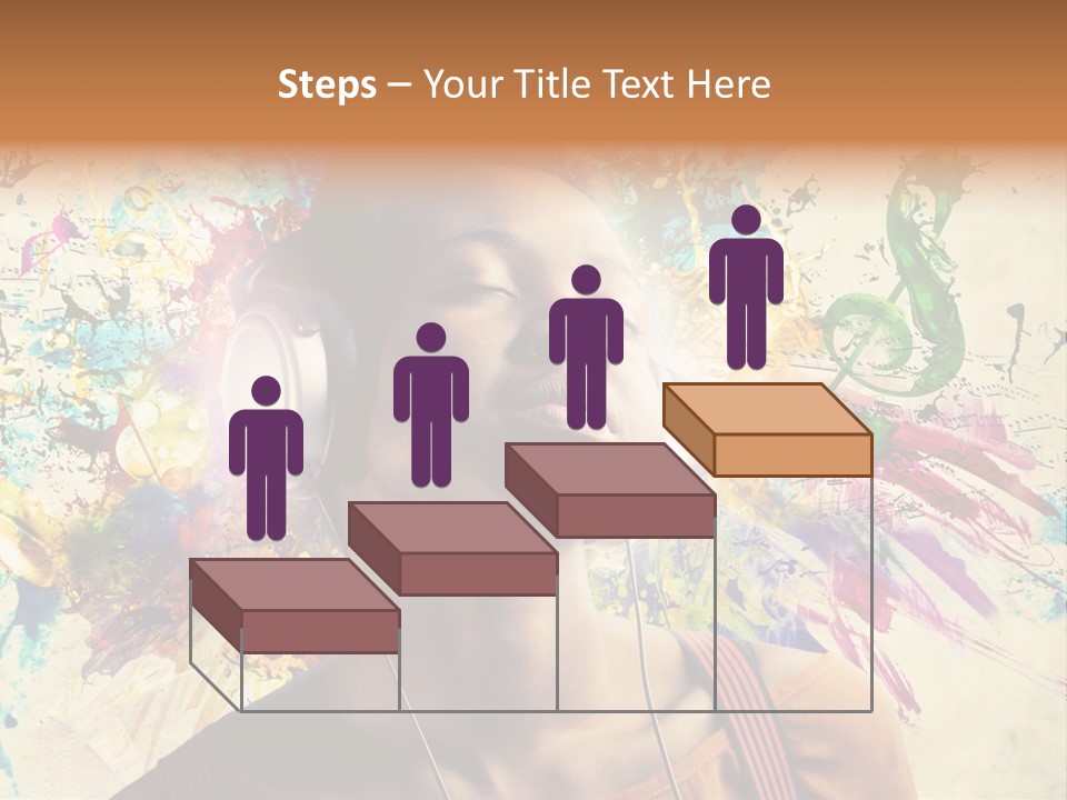 Energy Girl Headphones PowerPoint Template