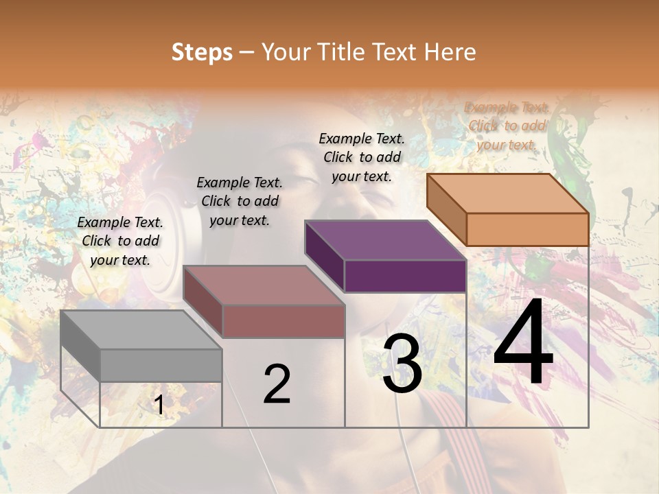 Energy Girl Headphones PowerPoint Template