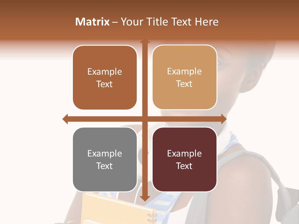 Satisfaction Woman Schoolgirl PowerPoint Template