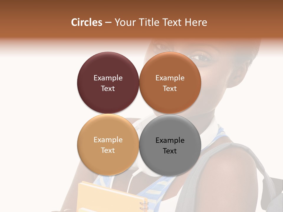 Satisfaction Woman Schoolgirl PowerPoint Template