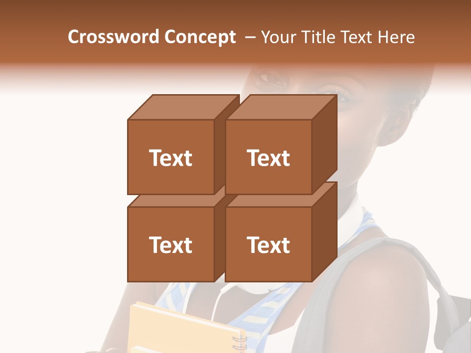 Satisfaction Woman Schoolgirl PowerPoint Template