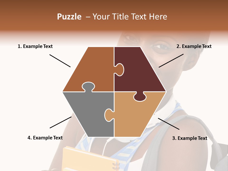 Satisfaction Woman Schoolgirl PowerPoint Template