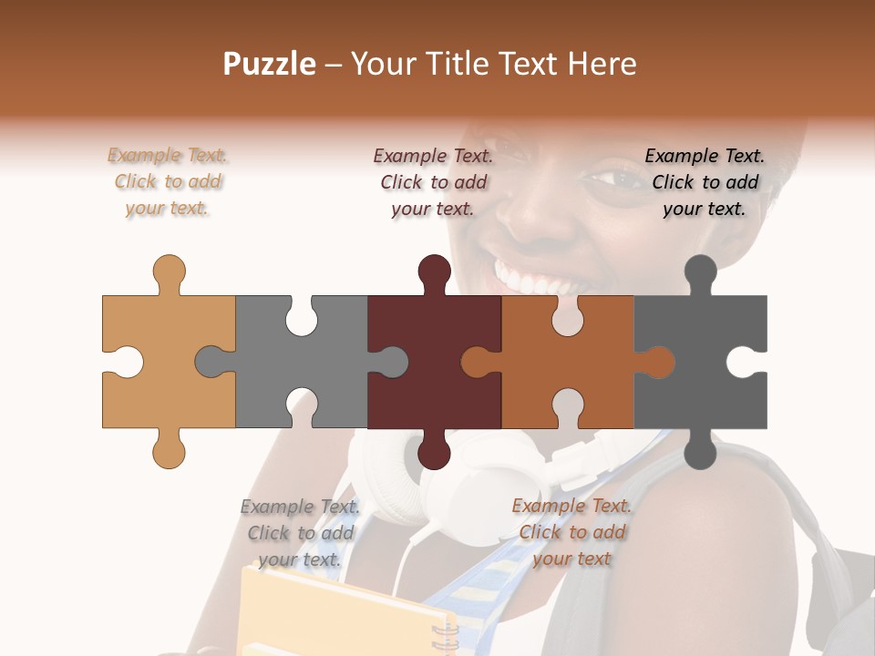 Satisfaction Woman Schoolgirl PowerPoint Template