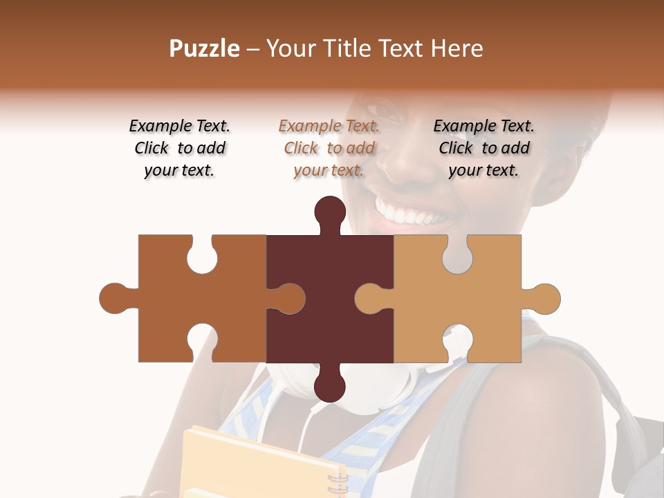 Satisfaction Woman Schoolgirl PowerPoint Template