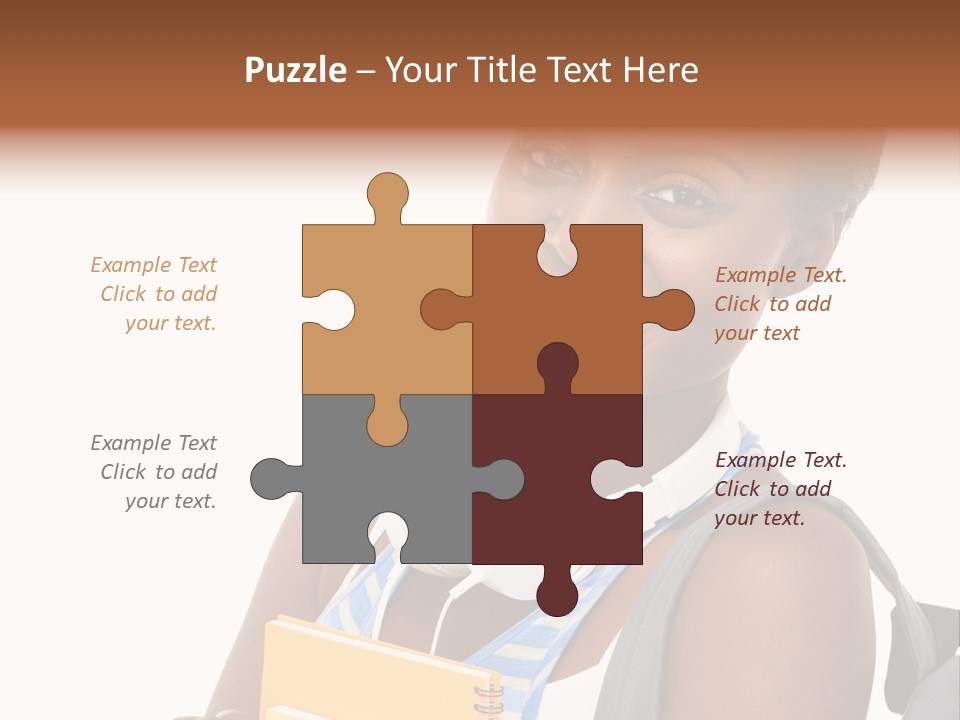 Satisfaction Woman Schoolgirl PowerPoint Template