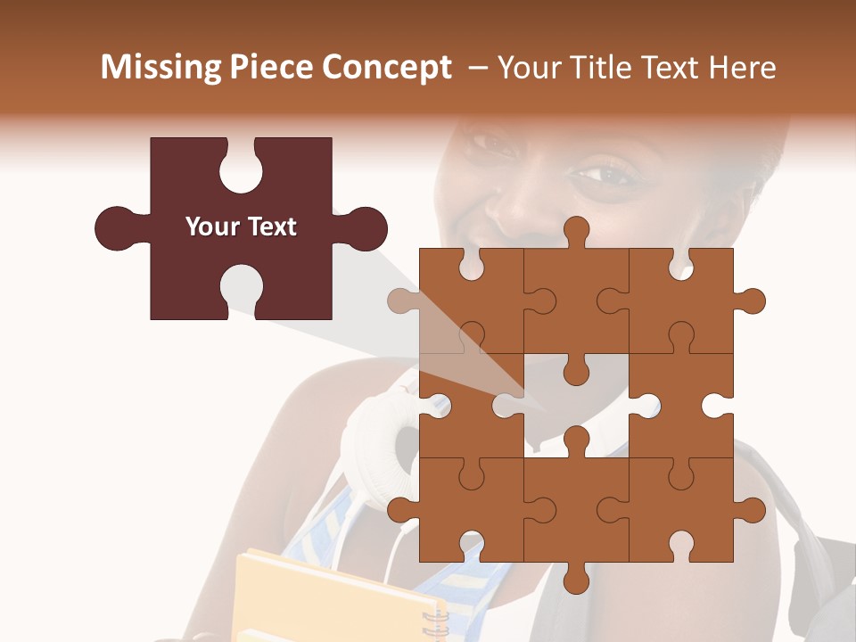 Satisfaction Woman Schoolgirl PowerPoint Template