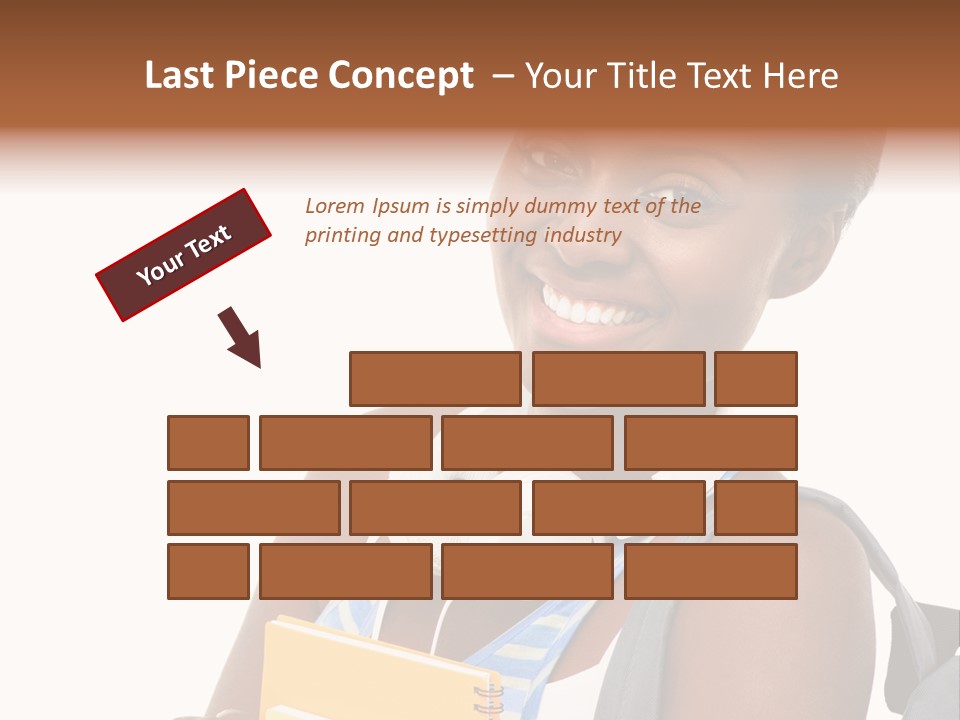 Satisfaction Woman Schoolgirl PowerPoint Template