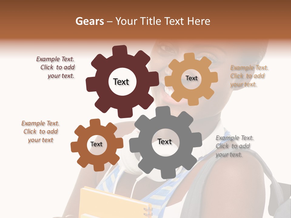 Satisfaction Woman Schoolgirl PowerPoint Template