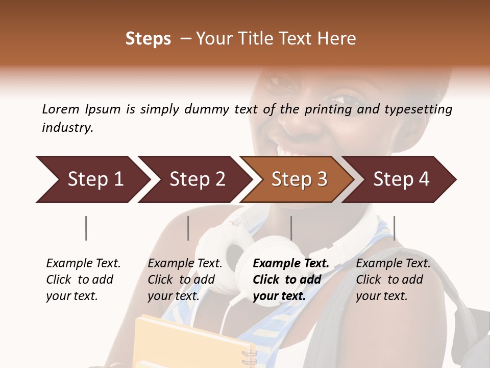 Satisfaction Woman Schoolgirl PowerPoint Template