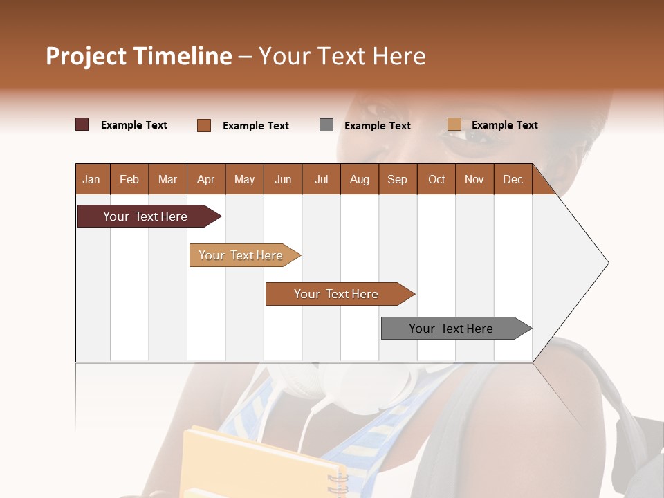 Satisfaction Woman Schoolgirl PowerPoint Template