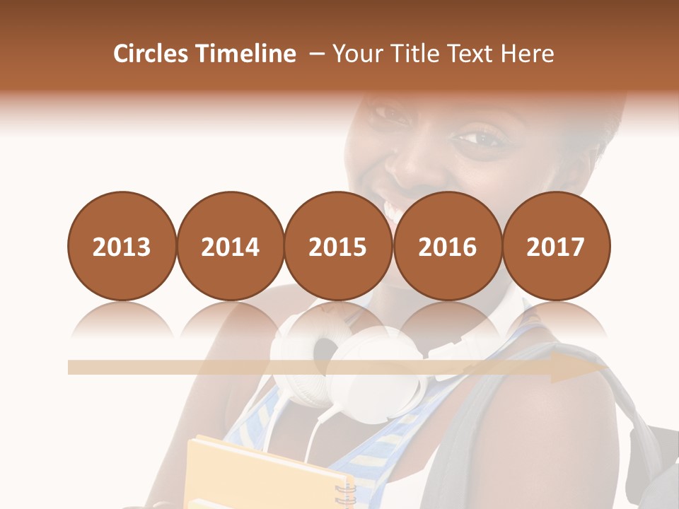 Satisfaction Woman Schoolgirl PowerPoint Template